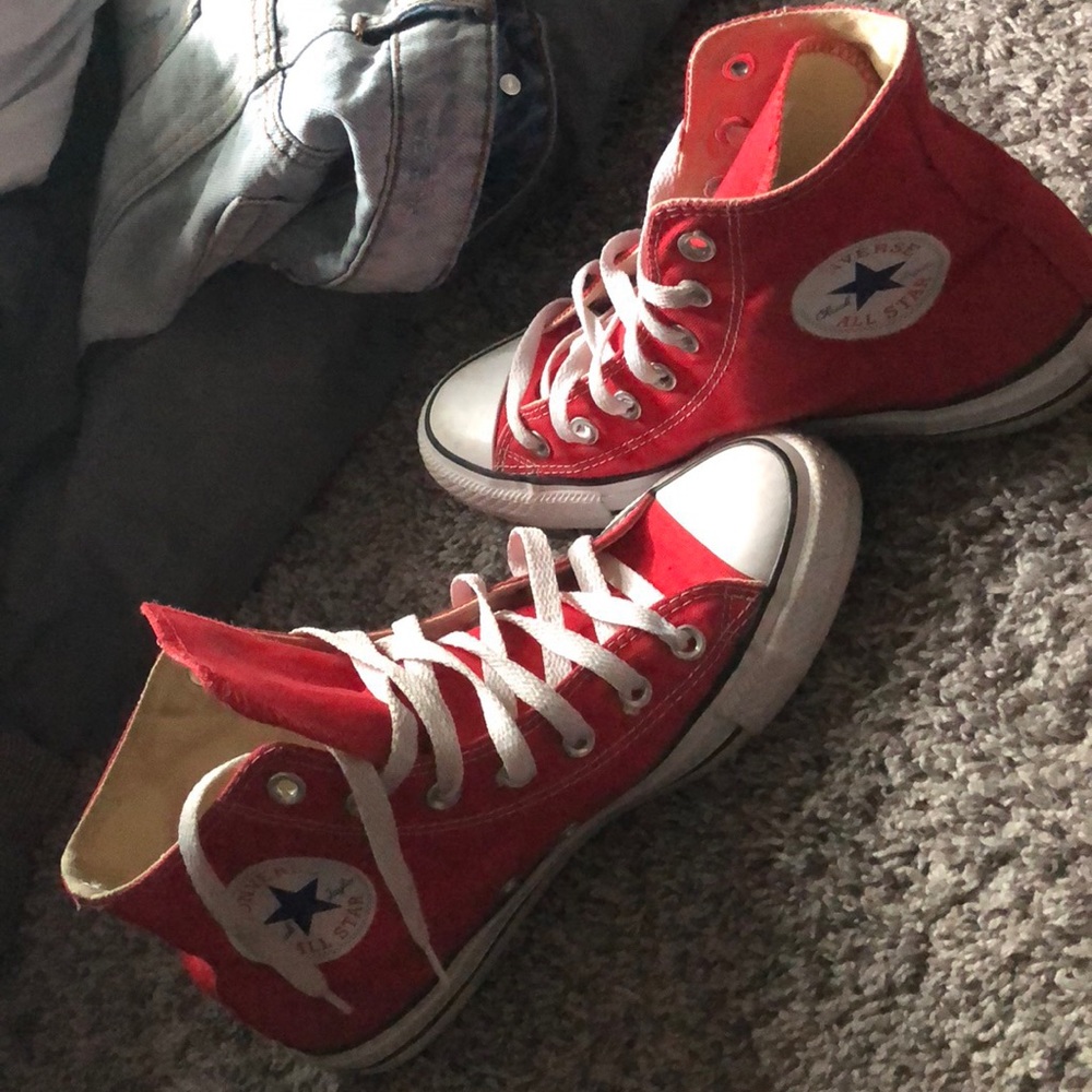 Hightop Red Converse (negotiable)